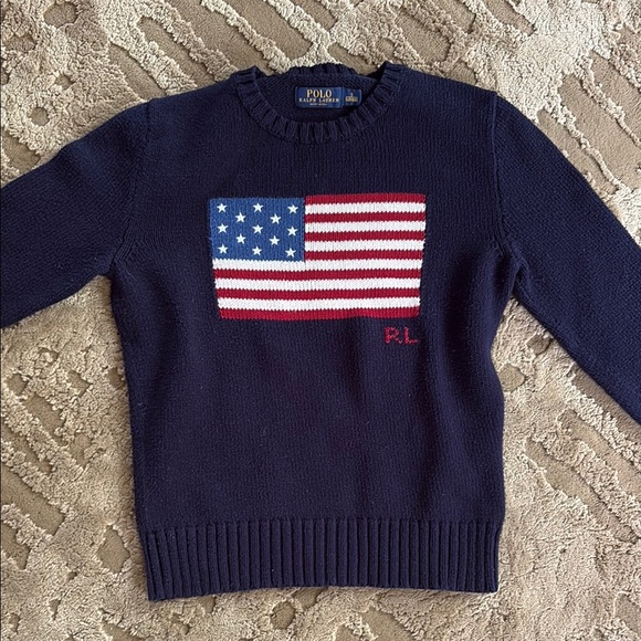 Polo by Ralph Lauren Crewneck Sweater in Blue and Red